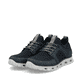 Blaue Rieker Herren Sneaker Low 04351-14 mit Gummizug sowie ultraleichter Sohle. Schuhpaar seitlich schräg.