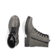 
Graugrüne Rieker Damen Biker Boots 78510-54 mit Schnürung und Reißverschluss. Schuhpaar von oben.
