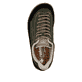 Chaussures à lacets Rieker vertes pour femmes 52303-54 en cuir velours. Chaussure vue de dessus.