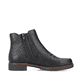 Nachtschwarze Rieker Damen Chelsea Boots 75170-00 mit einer schockabsorbierenden Sohle. Schuh Innenseite