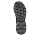 Schwarze Rieker Damen Slipper M5055-00 mit ultra leichter und flexibler Sohle. Schuh Außenseite gespiegelt.