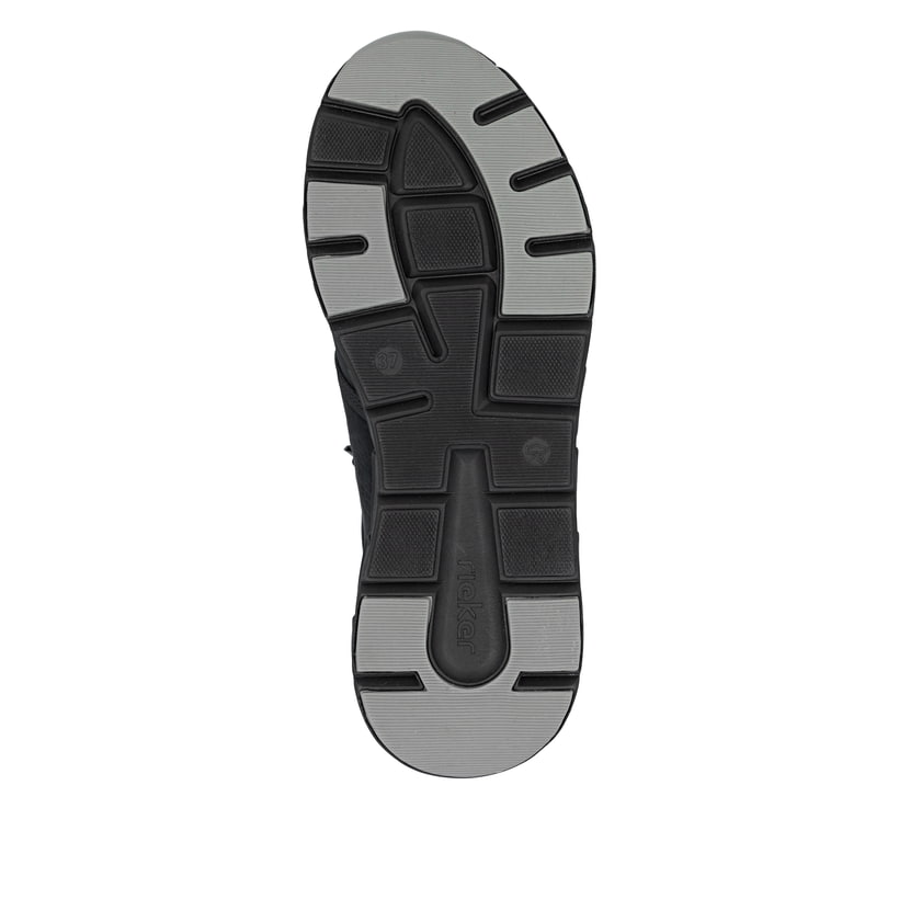 Baskets basses Rieker noires pour femme M9051-00 avec membrane RiekerTEX. Semelle extérieure de la chaussure.
