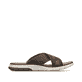 Braune Rieker Herren Pantoletten 25252-25 mit der Komfortweite G 1/2. Schuh Innenseite.