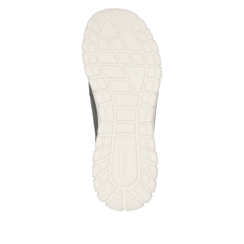 Grüne Rieker Herren Sneaker Low 04301-54 mit einem Reißverschluss. Schuh Laufsohle.