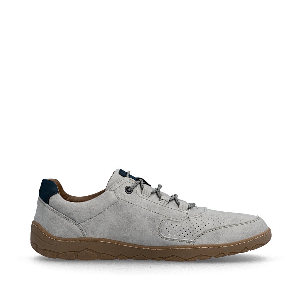 Mocassins Rieker gris pour homme 08351-40 avec bande élastique. Côté intérieur de la chaussure.