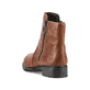 
Karamellbraune Rieker Damen Stiefeletten 73450-22 mit Reißverschluss sowie Blockabsatz. Schuh von hinten