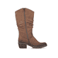 Tiefschwarze Rieker Damen Hochschaftstiefel 93157-00 mit einer robusten Profilsohle. Schuh Innenseite