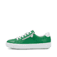 Grüne Rieker Damen Sneaker Low L59L1-52 mit einem Reißverschluss. Schuh Außenseite.