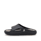 Schwarze Rieker Herren Pantoletten U3350-00 mit einer ultraleichten Sohle. Schuh Außenseite.