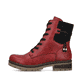 Feuerrote Rieker Damen Schnürstiefel Y7431-35 mit einem Reißverschluss. Schuh Außenseite.