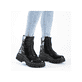 Braunbeige Rieker Damen Stiefeletten Y2594-20 mit Reißverschluss sowie Blockabsatz. Schuh Innenseite