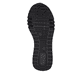 Mocassins Rieker rouges pour femme 49051-35 avec chaîne décorative. Semelle extérieure de la chaussure.