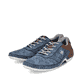 Blaue Rieker Herren Schnürschuhe 07506-16, Barfußschuhe mit Komfortweite G 1/2. Schuhpaar seitlich schräg.