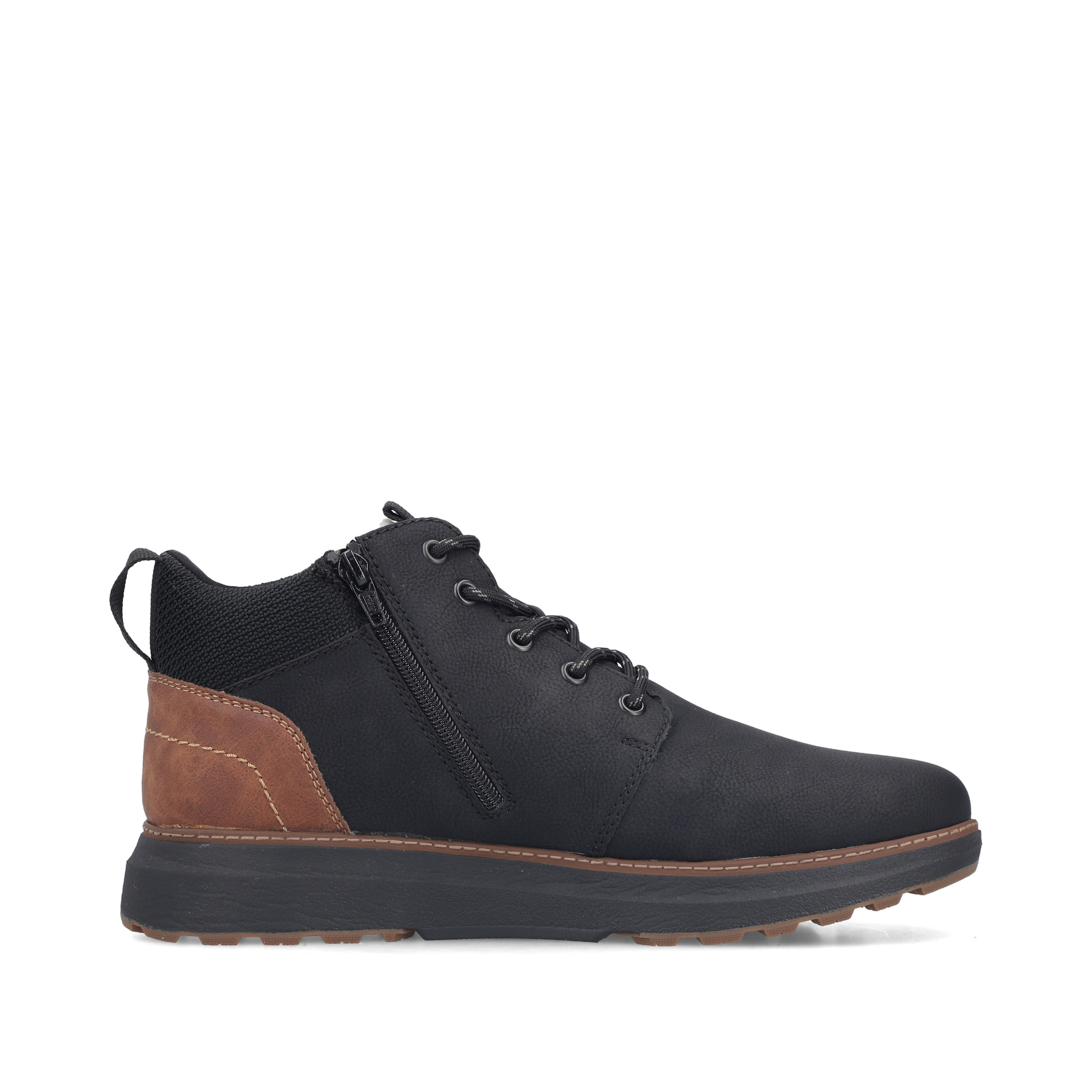 Schwarze Rieker Herren Sneaker High B5530-00 mit wasserabweisender TEX-Membran. Schuh Innenseite.