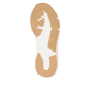 Weisse Rieker Sport Damen Sneaker Low W4101-80. Schuh Laufsohle.