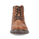 
Hellbraune Rieker Herren Schnürstiefel 13741-25 mit Schnürung und Reißverschluss. Schuh von vorne.