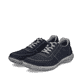 Blaue Rieker Herren Schnürschuhe 03030-14 mit modernen Ziernähten. Schuhpaar seitlich schräg.