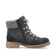 Ozeanblaue Rieker Damen Schnürstiefel Y9131-14 mit Schnürung und Reißverschluss. Schuh Innenseite