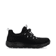 Schwarze Rieker Damen Slipper M5070-00 mit einem Gummizug sowie flexibler Sohle. Schuh Innenseite.