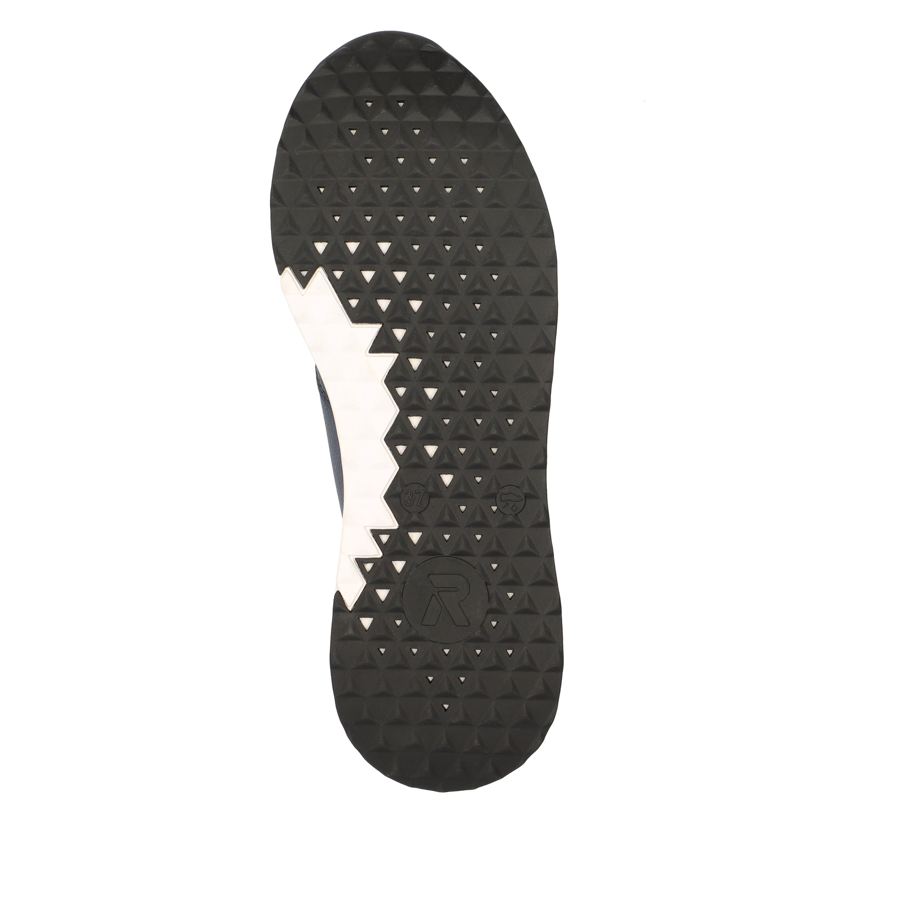 Rieker baskets basses bleues femmes 42500-14 avec une semelle flexible. Semelle extérieure de la chaussure.