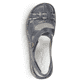 Blaue Rieker Ballerinas 46377-14 mit einem Klettverschluss. Schuh von oben.