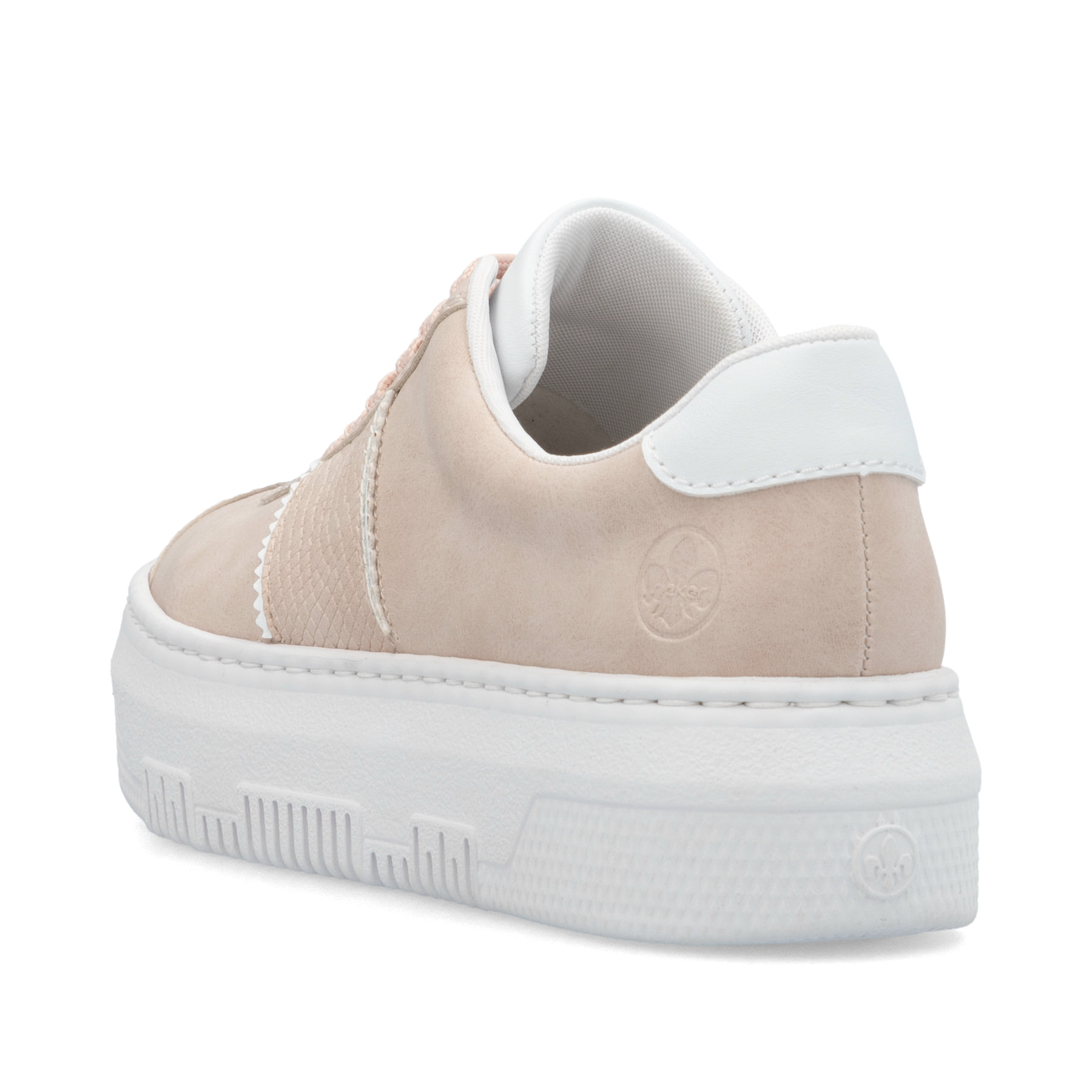 Rosane Rieker Damen Sneaker Low M1910-31 mit einer Schnürung. Schuh von hinten.