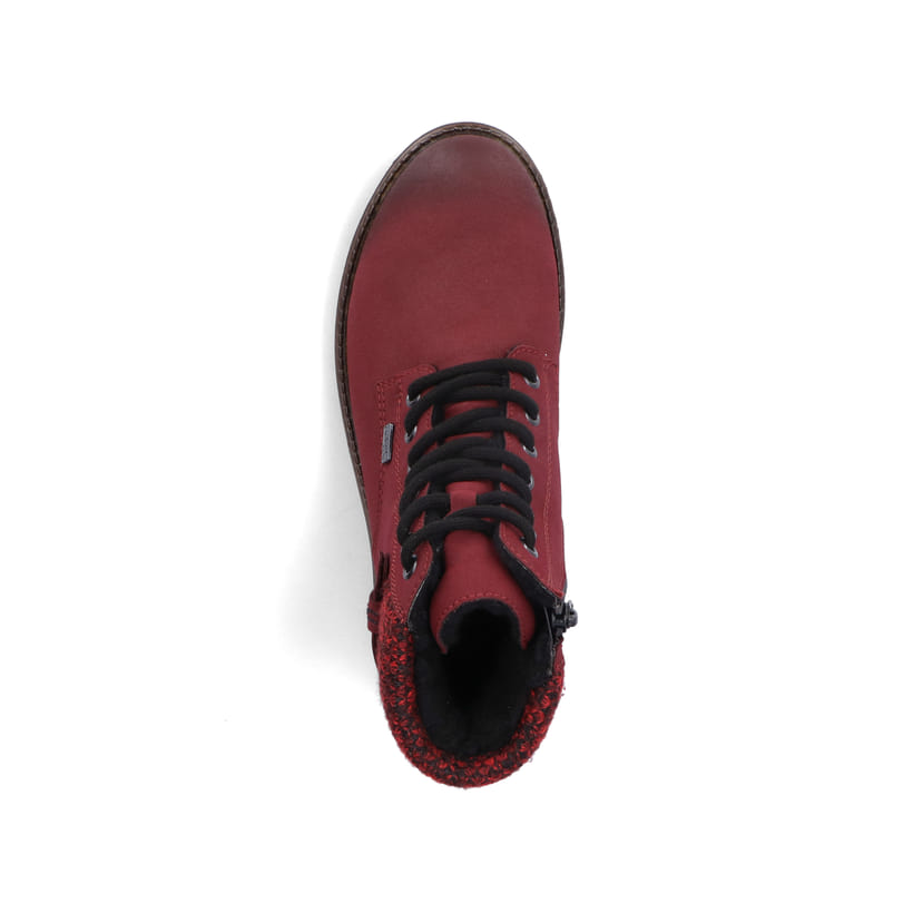 Asphaltschwarze Rieker Damen Chelsea Boots 72690-00 mit einer leichten Sohle. Schuh Innenseite