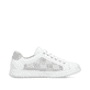 Weiße Rieker Damen Sneaker Low 45606-80 mit einer Schnürung. Schuh Innenseite.