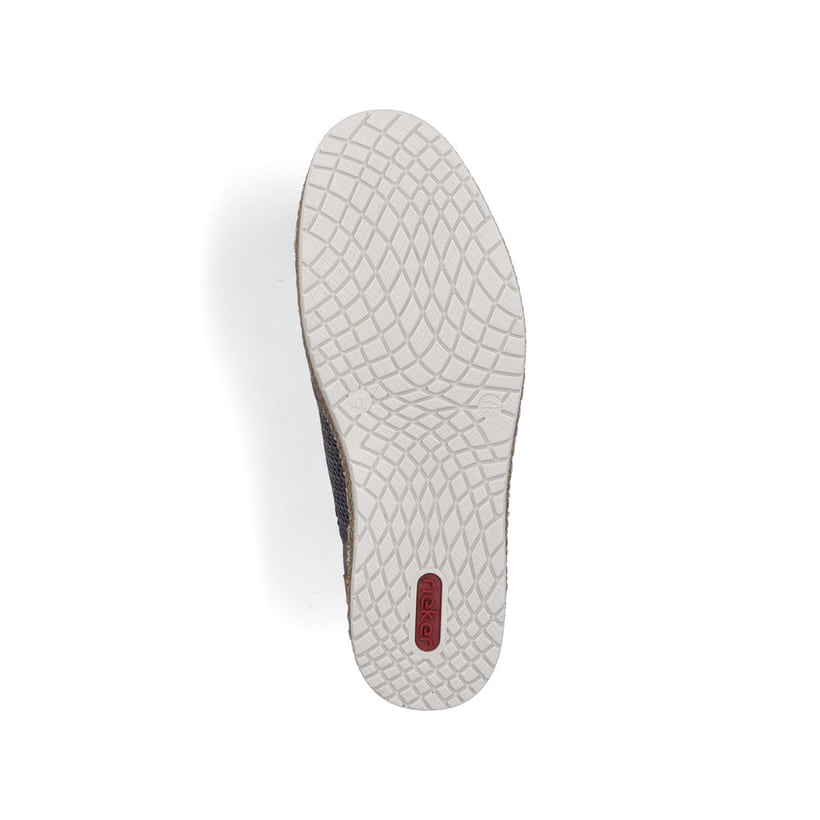 Chaussons Rieker gris pour homme B5252-45 avec bande élastique. Semelle extérieure de la chaussure.
