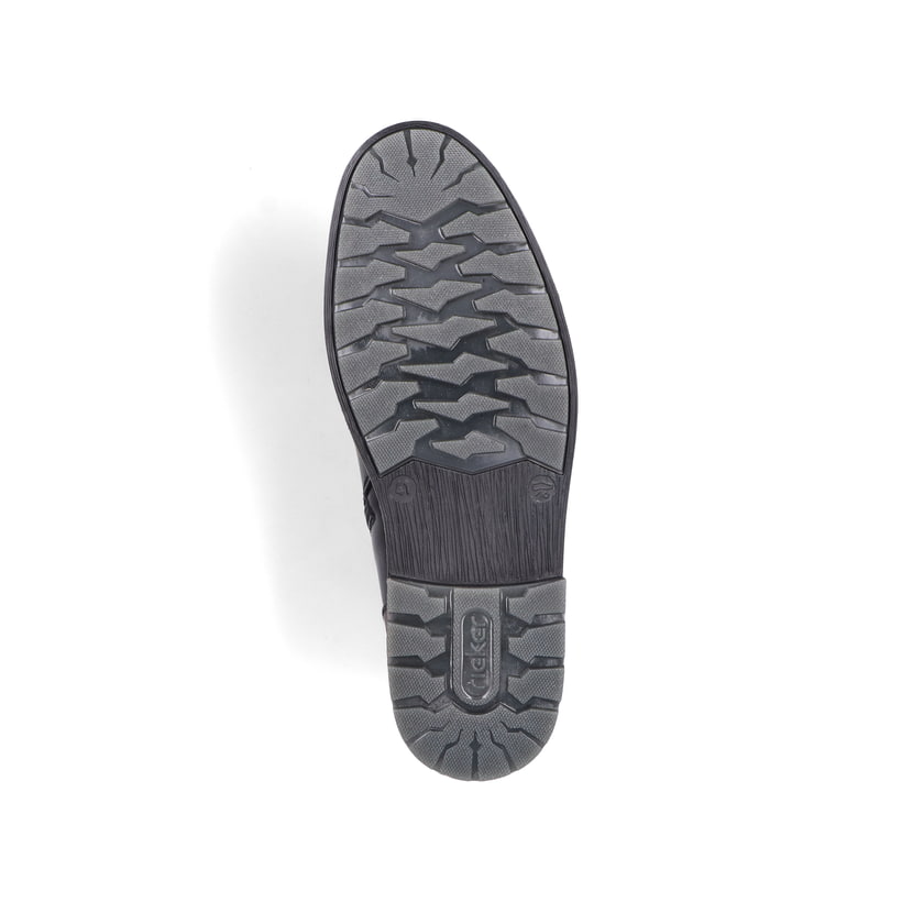 Schwarze Rieker Herren Schnürstiefel F4546-00 aus Glattleder. Schuh Laufsohle.