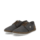 Graue Rieker Herren Schnürschuhe B5249-45 mit der Komfortweite G 1/2. Schuhpaar seitlich schräg.