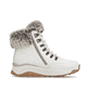 Weiße Rieker Damen Schnürstiefel W0063-80 mit wasserabweisender TEX-Membran. Schuh Innenseite.
