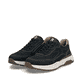 Blaue Rieker Herren Sneaker Low 06100-14 aus Glattleder mit einem Reißverschluss. Schuhpaar seitlich schräg.