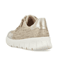 Beige Rieker Damen Schnürschuhe N1316-90 mit Reißverschluss sowie Extraweite H. Schuh von hinten.