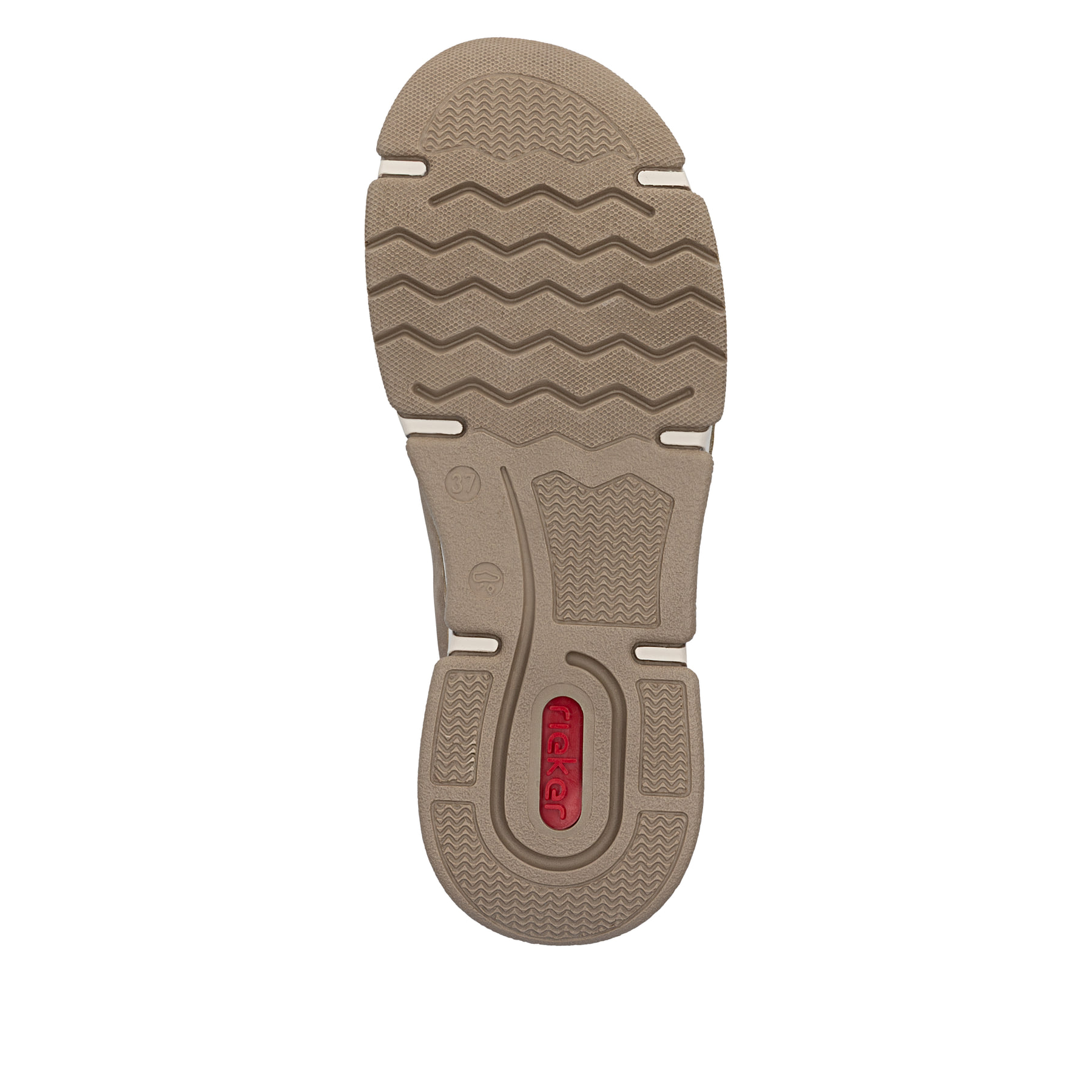 Beige Rieker Damen Kurzstiefel 45983-64 mit einem Reißverschluss. Schuh Laufsohle.