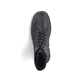 
Nachtschwarze Rieker Damen Schnürstiefel Y9331-00 mit einer leichten Profilsohle. Schuh von oben