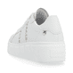 Weiße Rieker Damen Sneaker Low W0506-80 mit ultra leichter und dämpfender Sohle. Schuh von hinten.