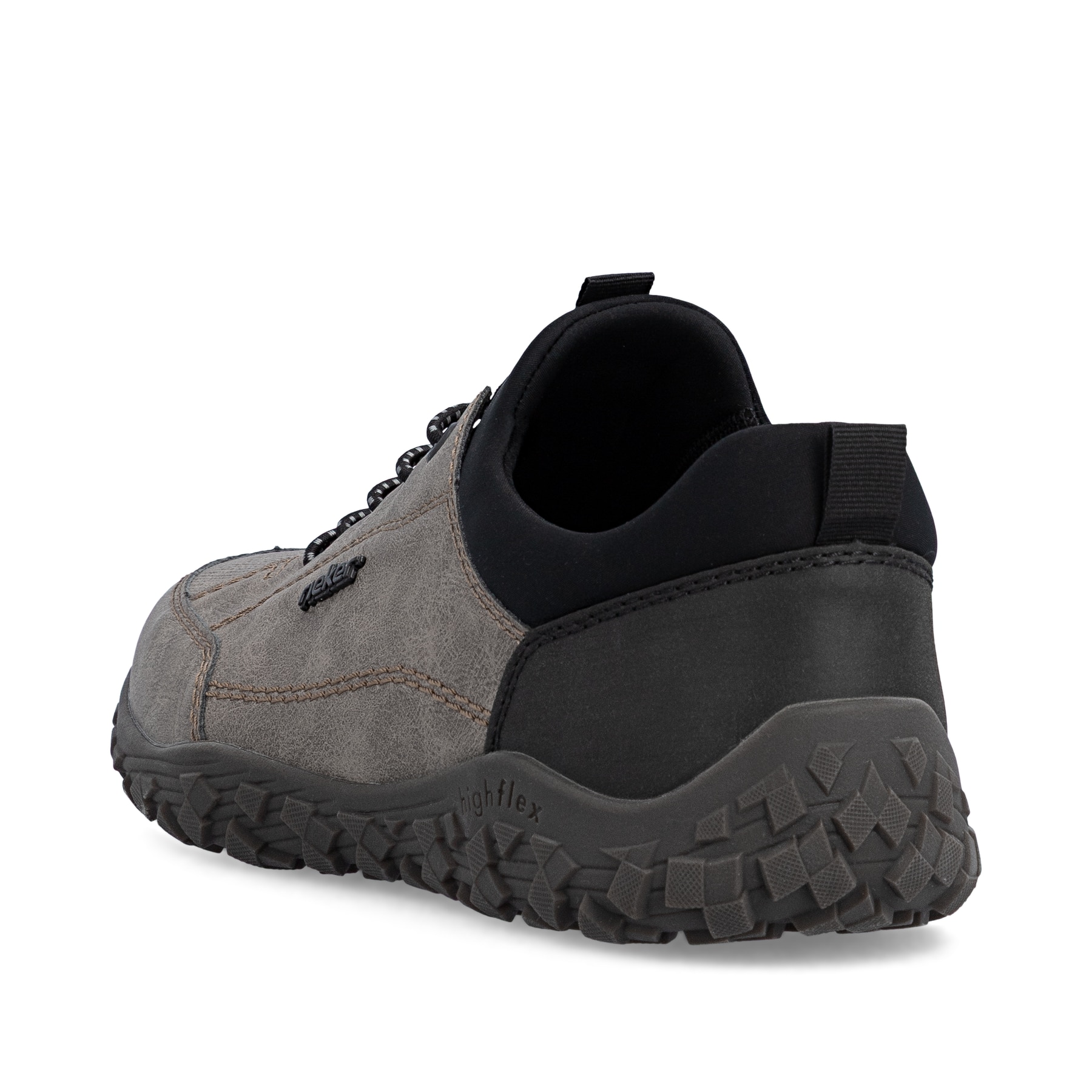 Mocassins Rieker beiges hommes 08150-64 avec la fonctionnalité Highflex. Chaussure vue de l'arrière.