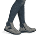 Graue Rieker Damen Schnürstiefel Z4230-40 mit wasserabweisender TEX-Membran. Schuh am Fuß.