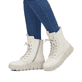 Braunbeige Rieker Damen Stiefeletten Y2594-20 mit Reißverschluss sowie Blockabsatz. Schuh Innenseite
