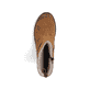 Braune Rieker Damen Kurzstiefel 76062-24 mit Reißverschluss sowie Komfortweite G. Schuh von oben.