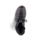 
Tiefschwarze Rieker Damen Biker Boots 72621-00 mit Schnürung und Reißverschluss. Schuh von oben