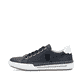 Blaue Rieker Damen Schnürschuhe L7210-14 mit einer herausnehmbaren Einlegesohle. Schuh Außenseite.