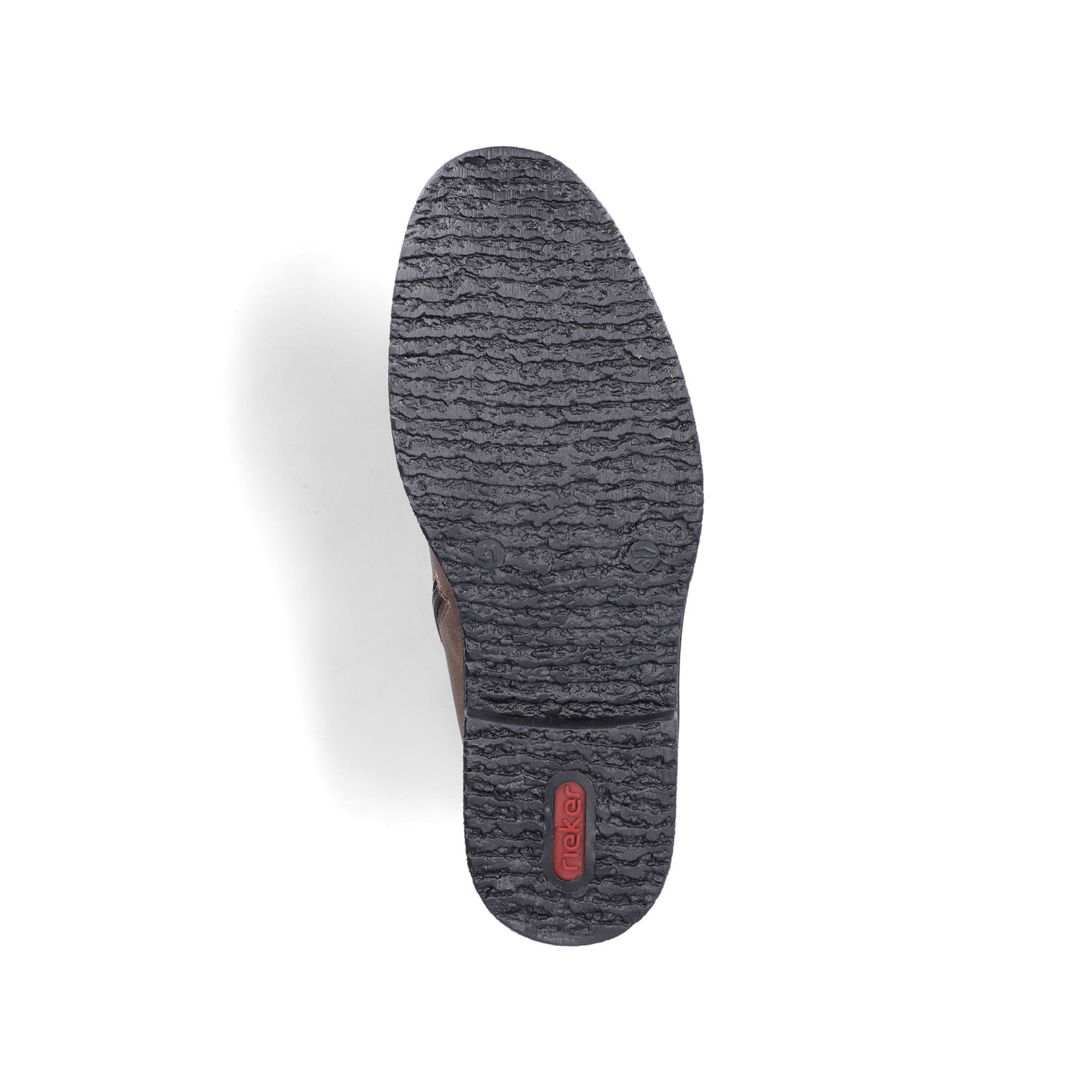 Braune Rieker Herren Schnürstiefel 33640-24 mit einem Reißverschluss. Schuh Laufsohle.