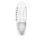 Weiße Rieker Damen Slipper 49956-80, Barfußschuhe mit einem Gummizug. Schuh von oben.