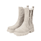
Nachtschwarze Rieker Damen Biker Boots Z9133-00 mit Schnürung und Reißverschluss. Schuh seitlich schräg