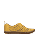 Gelbe Rieker Damen Slipper M2852-68, Barfußschuhe mit einem Gummizug. Schuh Innenseite.