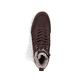Dunkelbraune Rieker Herren Schnürstiefel U0071-25 aus Rauleder. Schuh von oben.