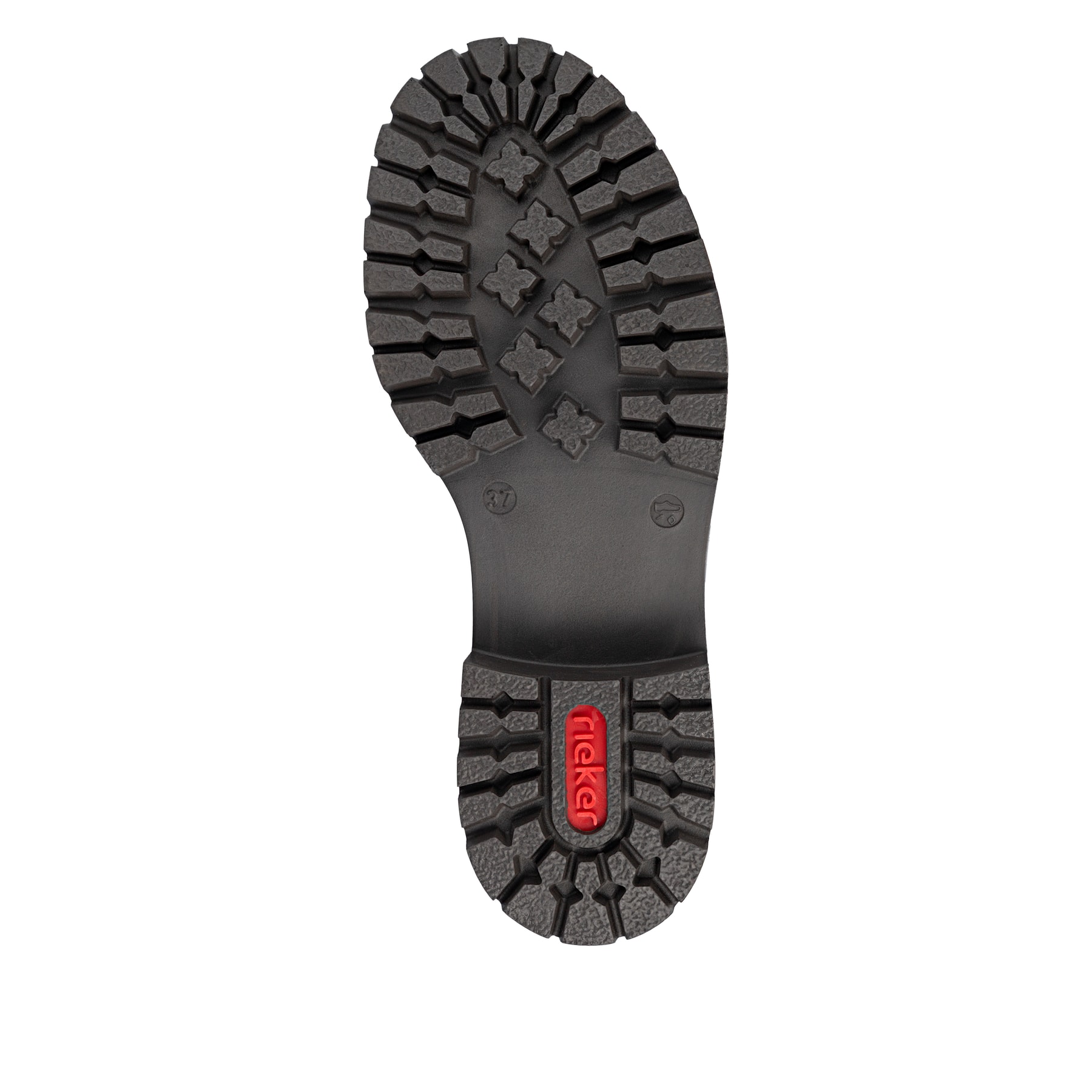 Braune Rieker Damen Hochschaftstiefel 72657-22 mit einem Reißverschluss. Schuh Laufsohle.