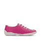 Magentafarbene Rieker Damen Schnürschuhe 58822-31 mit einem Reißverschluss. Schuh Innenseite.